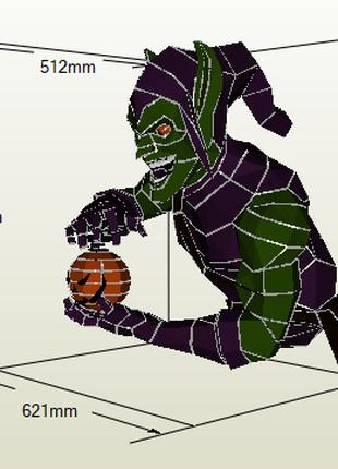 PaperKhan Конструктор из картона Green Goblin Wall papercraft ...
