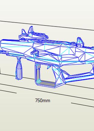 PaperKhan конструктор из картона Borderlands пистолет пулемет ...