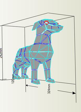 PaperKhan Конструктор из картона такса пес собака оригами pape...