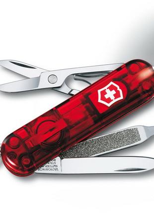Швейцарский нож Victorinox Swiss Lite с фонариком / красный по...