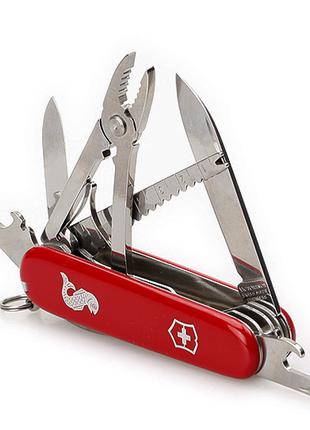 Швейцарский нож Victorinox Swiss Army Angler, красный