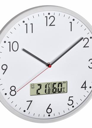 Часы настенные TFA с цифровым термометром и гигрометром d=302x...