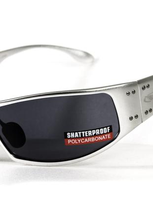 Открытыте защитные очки Global Vision BAD-ASS-2 Silver (gray) ...