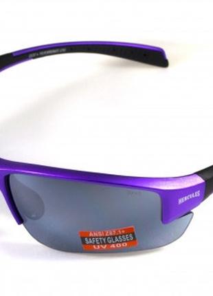 Открытыте защитные очки Global Vision HERCULES-7 Purple (silve...