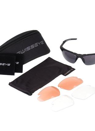 Стрілецькі балістичні окуляри Swiss Eye Apache, 3 шт змінних л...