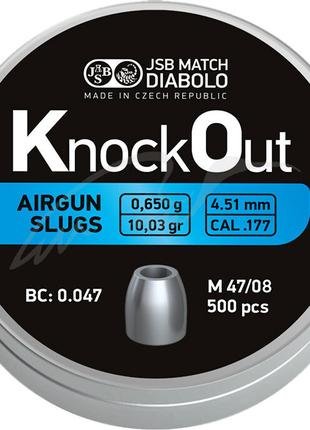 Кулі JSB Diabolo KnockOut Slugs 4.51, 0.65 г. 500 шт/уп