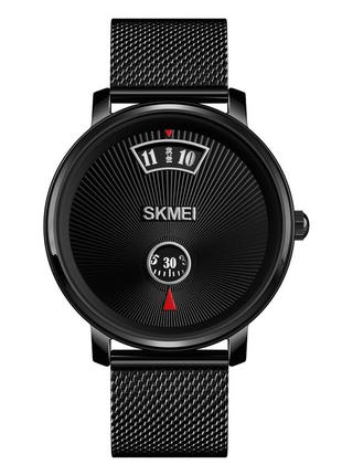 Годинник електронний Skmei 1490, чорний із сітчастим ремінцем,...