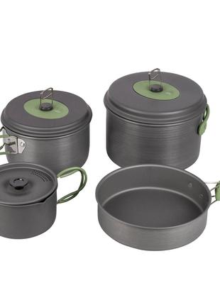 Набор посуды Bo-Camp Explorer 4 Pieces Hard Anodized Grey/Gree...