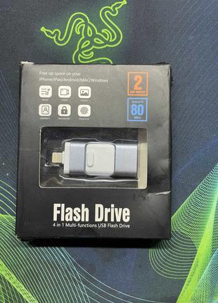 Флешка накопичувач 4in1 256gb Lightning, USB, USB-C, micro-USB