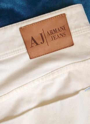 Стильная джинсовая хлопковая белая юбка armani jeans