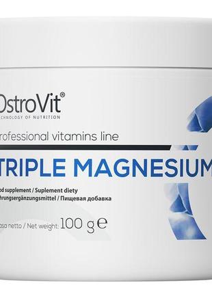 Витамины и минералы OstroVit Triple Magnesium, 100 грамм