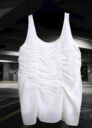 Новая белая блузка из хлопка cos с драпировками