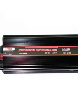 12V в 220V Автомобильный инвертор напряжения UKC 800W с функци...