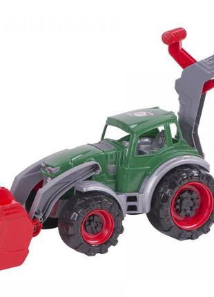 Трактор погрузчик-экскаватор (зеленый)