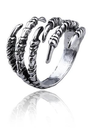Красивое кольцо в форме двух лап когтей дракона - кольцо унисе...