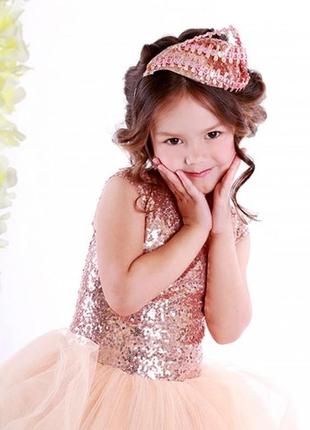 Праздничное платье на 5-7 лет фатиновое на новогоднюю фотосессию