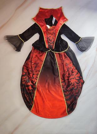 Платье на хелловин вампира 7-8 лет