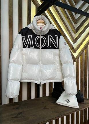 Женская куртка moncler в белом цвете