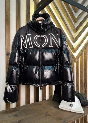 Женская куртка moncler в черном цвете