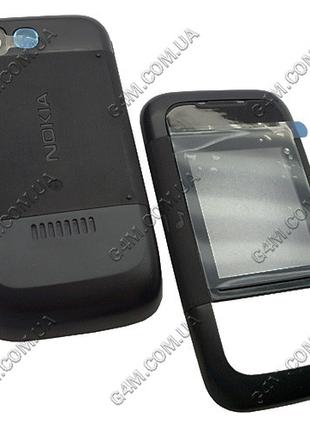 Корпус для Nokia 5200 Xpress Music чорний, передня та задня па...