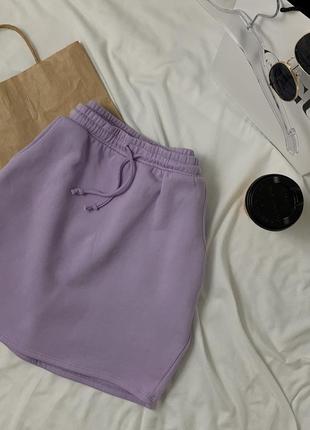 Миди юбка женская новая на флисе лиловая фиолетовая h&m zara