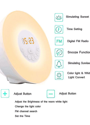 Светодиодный часы будильник wake up light