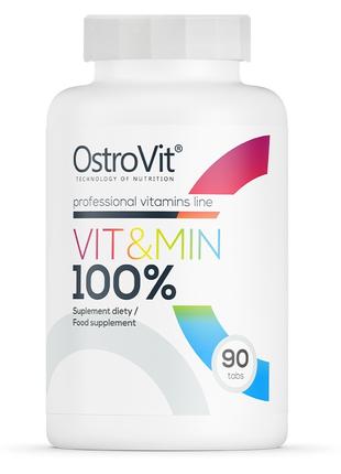 Витамины и минералы OstroVit 100% Vit & Min, 90 таблеток