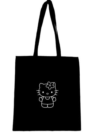 Еко сумка шопер шоппер з принтом hello kitty, хэллоу китти