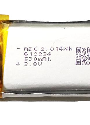Аккумулятор литий-полимерный 602235, 3,7V, 530mAh (6*22*35мм)