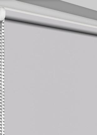 Рулонная штора блэкаут акрил 054 серый открытого типа besta mini