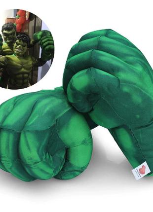Детские мягкие перчатки в виде кулаков Халка. Большие зеленые ...