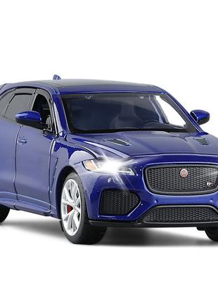 Металлическая инерционная машинка Jaguar F-PACE синего цвета,1...