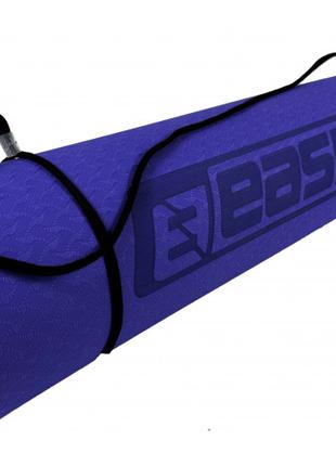 Килимок для йоги та фітнесу EasyFit TPE+TC 6 мм двошаровий буз...