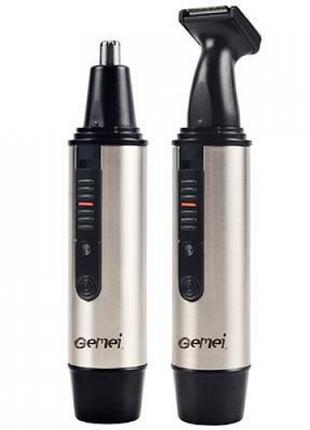 Триммер для удаления волос в носу и ушах Gemei GM- 3115, 2 в 1