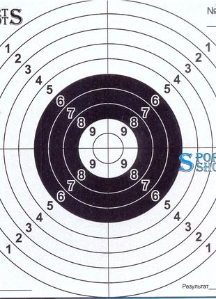 Мишень картонная S-Shots "№1" 50 шт/пчк (138 мм х 138 мм)