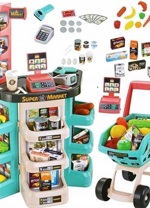 Детский игровой набор "Домашний супермаркет" с тележкой 668-77...