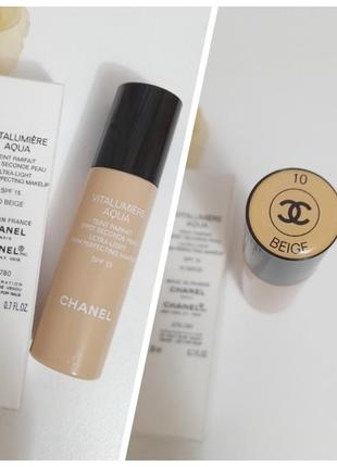 Chanel vitalumiere aqua тональний крем # 10 beige