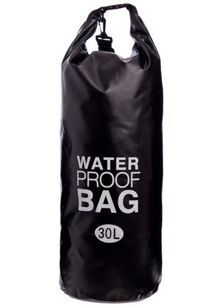 Гермомішок водонепроникний Waterproof Bag 30 л чорний