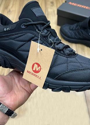 Мужские ботинки Merrell с мехом чёрные Black (41-46)