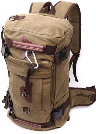 Вместительный рюкзак-трансформер в стиле милитари из плотного ...
