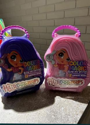 Набор кукольный чемодан hairdorables colour magic