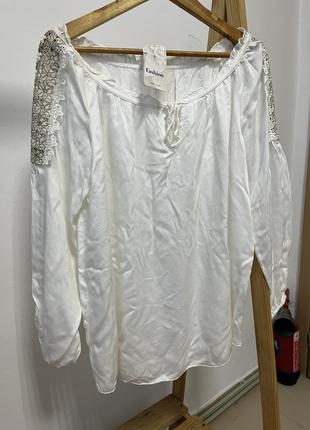 Вышитая блуза вышитая рубашка итальянская рубашка белая праздн...