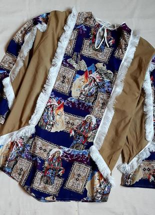Американский индеец карнавальная унисекс куртка туника, размер м