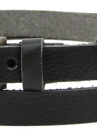 Тонкий женский кожаный поясок ремень Skipper 1373-15 Черный