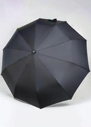 Надежный мужской черный зонт от toprain с полуавтоматической с...