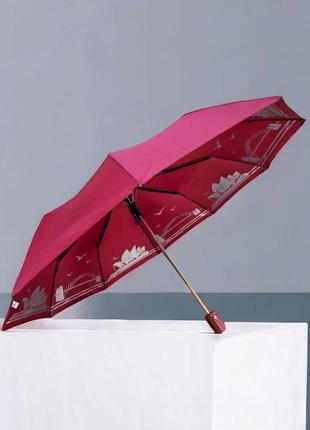 Стильный зонт полуавтомат для женщин toprain с уникальной анти...