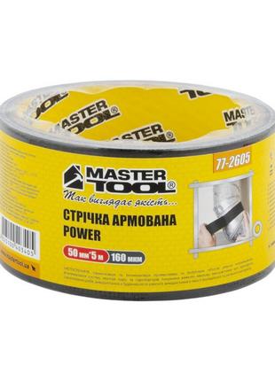 Лента армированная MASTERTOOL POWER t 70°C 50 мм 5 м черная 77...