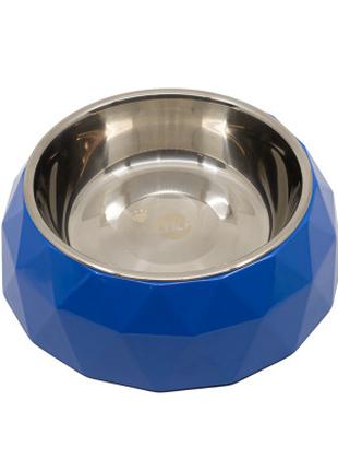 Посуда для собак KIKA Миска Diamond L голубая (SDML991053LM)