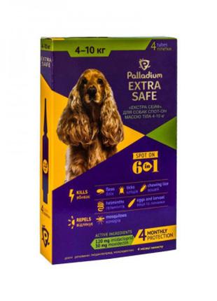Капли для животных Palladium Extra Safe для собак весом от 4 д...