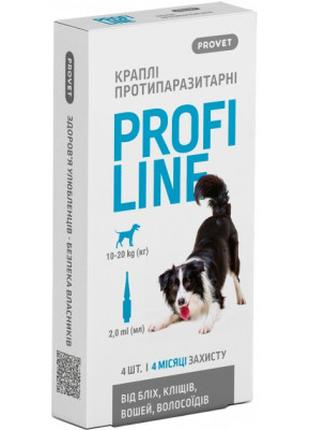 Краплі для тварин ProVET Profiline інсектоакарицид для собак 1...